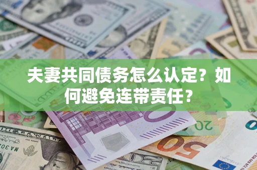 济南夫妻共同债务怎么认定？如何避免连带责任？