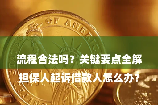 济南

担保人起诉借款人怎么办？流程合法吗？关键要点全解析